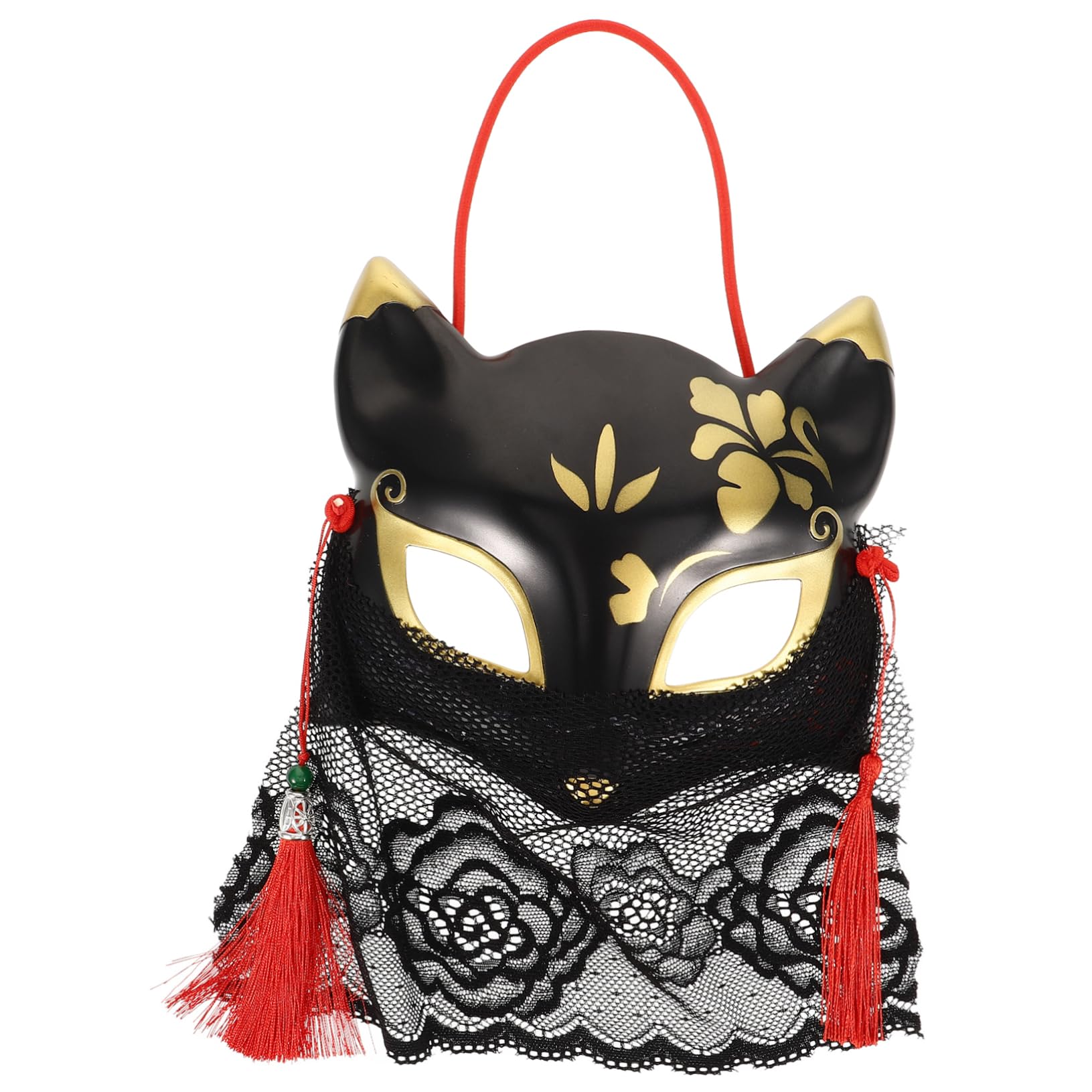 GOOHOCHY Fox Mask Delicate Lace Cat Face Half Mask for Masquerade Parties Reusable Party Accessories