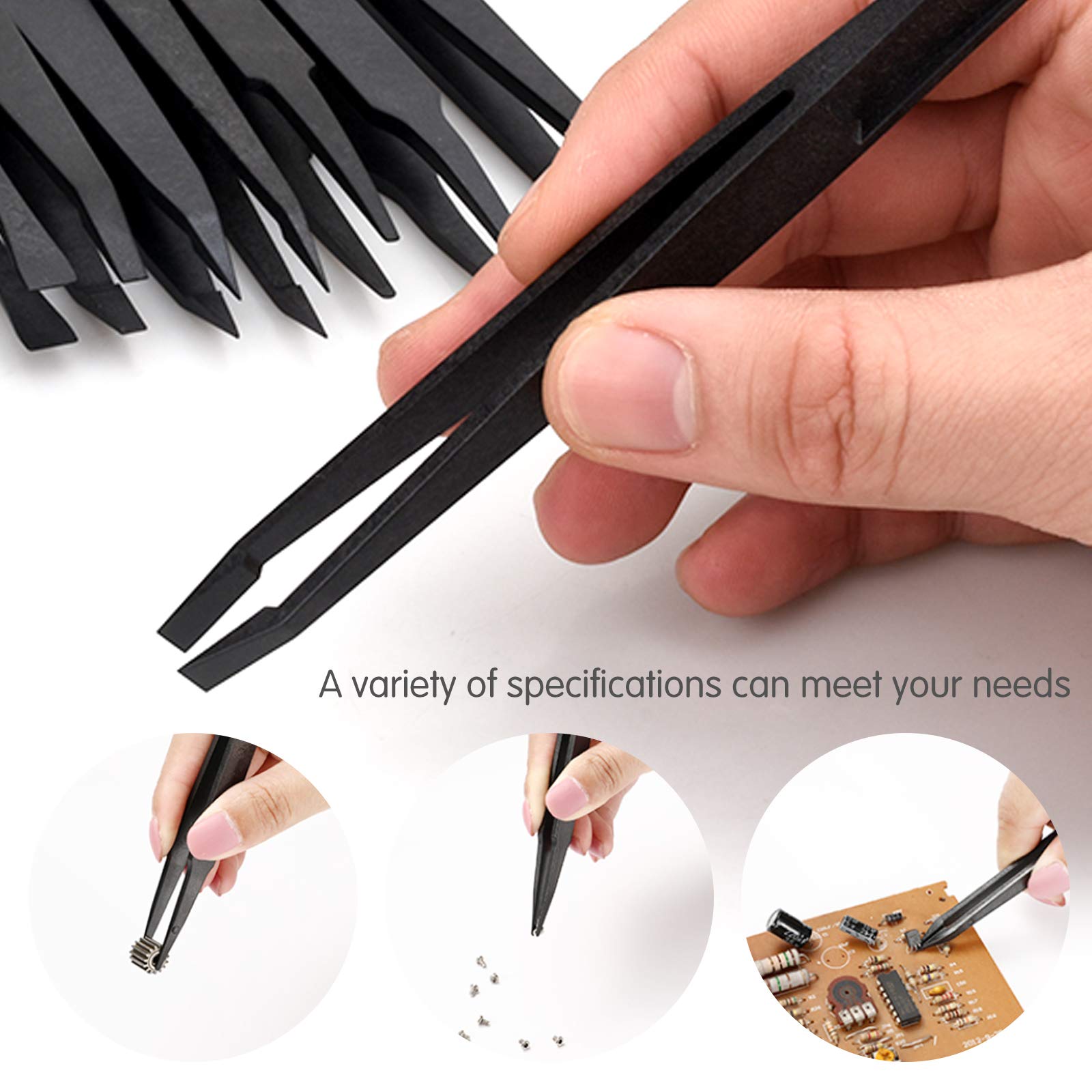 Winfred 8-teiliges Anti-Statik Pinzetten Set - Präzisionswerkzeuge Für Elektronik & Schmuck