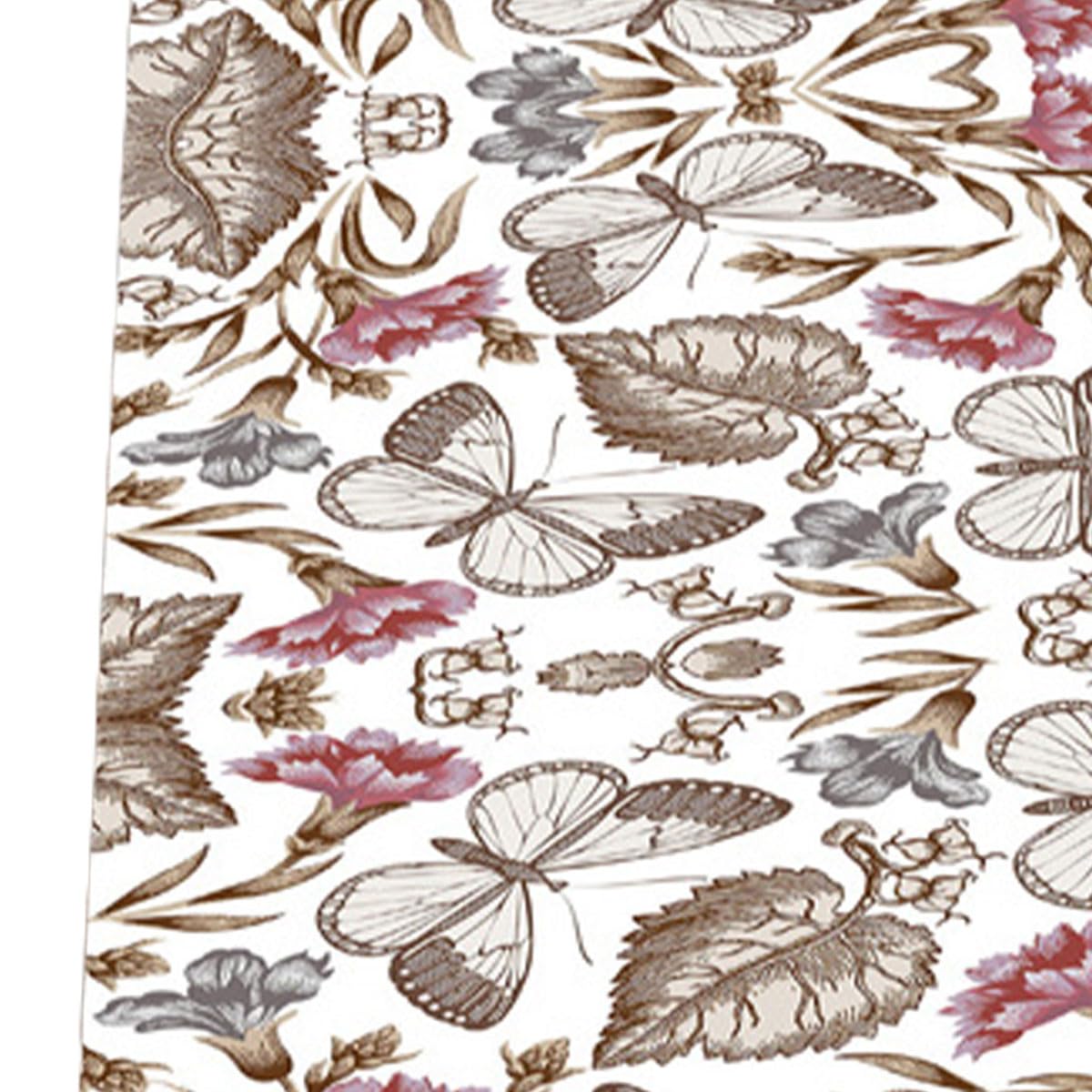 Terafeels Vintage Boho Pink Area Rugs 2x3ft Machine Washable Polyester Rug Butterfly Print Low-Pile Non-Slip Backing Carpets for Livingroom Bedroom Kitchen Home 46090 - Image 4