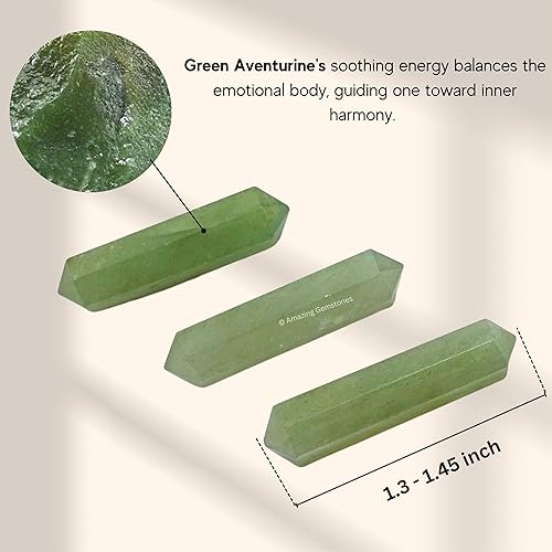 Vista 68 de Amazing Gemstone Puntos de cristal de amatista, cristales curativos y piedras a granel, paquete de 3 puntas curativas de doble terminación