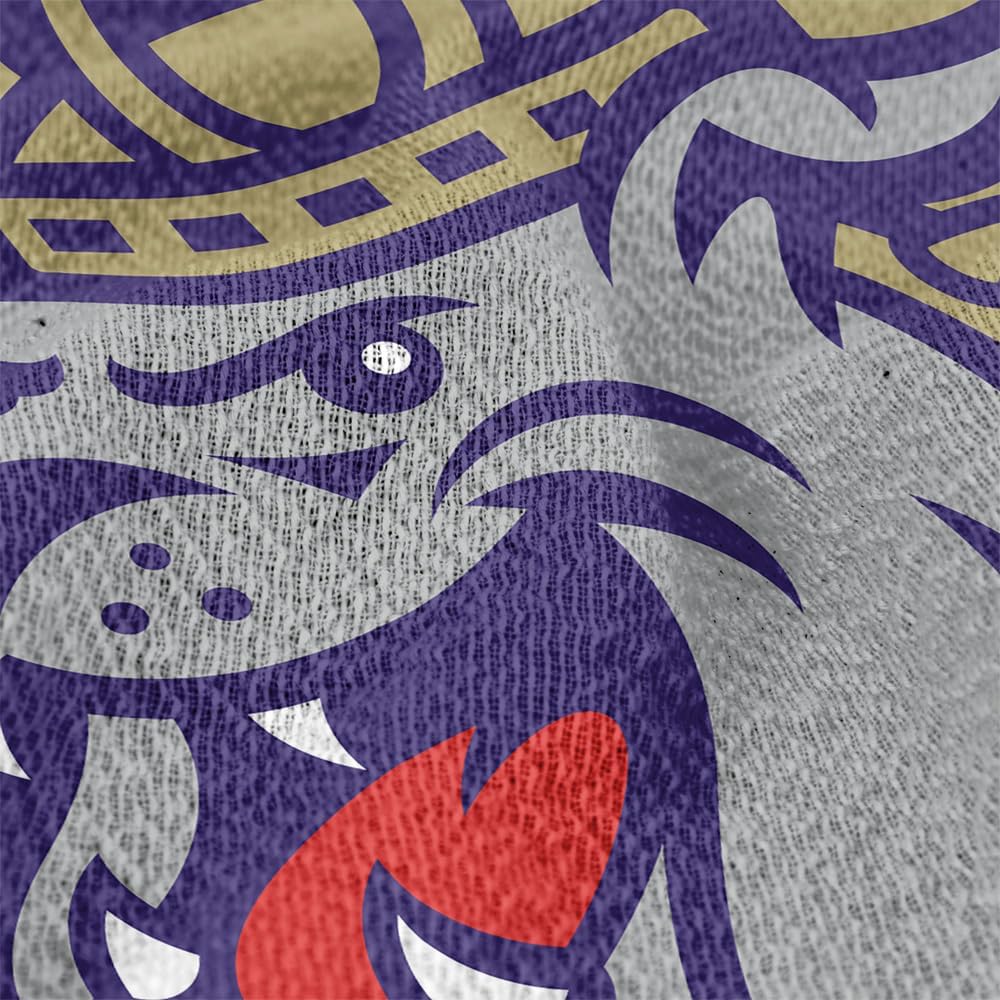 LOGOVISION James Madison University Campus Plaid Spirit Woven Tapestry Cotton Blend Fringed Throw Blanket 50"x60"