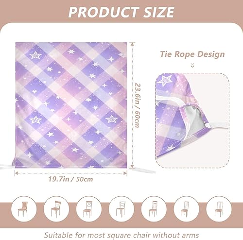 Miniatura 2 de Pastel Glitter Stars Chair Slipcovers Soft or Wedding Set of 2 decoración High Back Chair Covers protectores de sillas para comedor