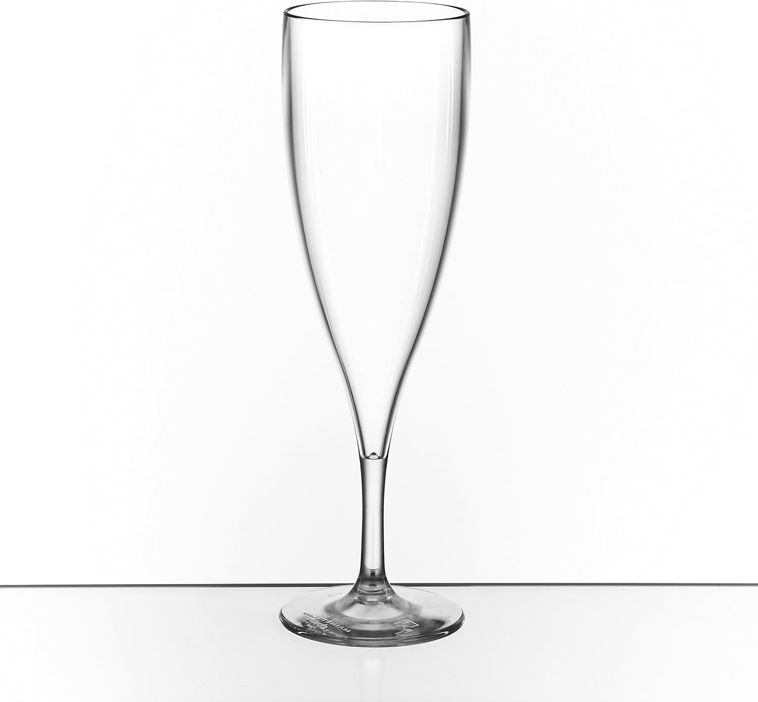 4 Clear TRITAN Plastic Champagne Glasses, Dishwasher Safe 1500+ Cycles