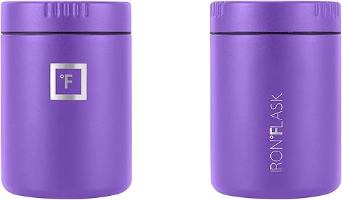 Miniatura 3 de IRON FLASK - Tarro de comida de hierro  13.5 oz y 16 oz, cuchara plegable, a prueba de fugas, termo aislado al vacío, acero inoxidable, almuerzo de