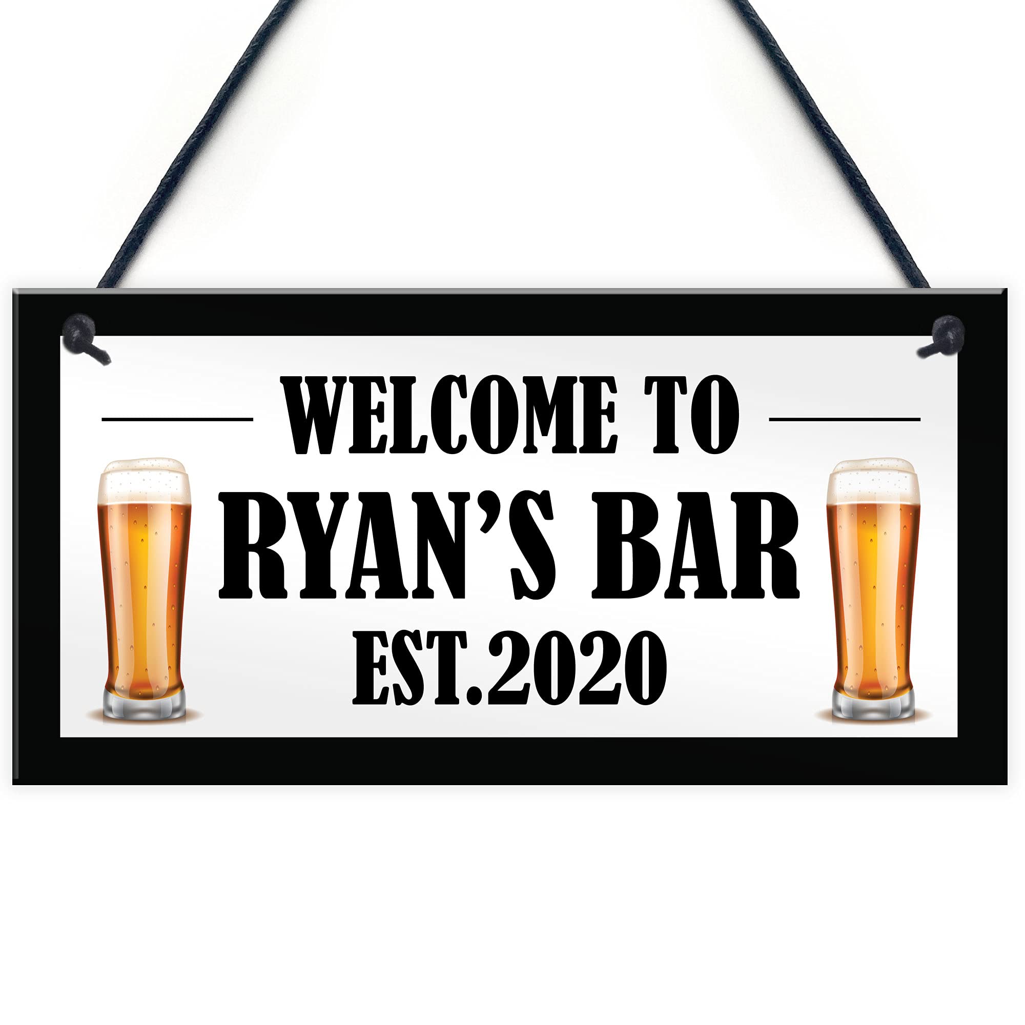 Funny Bar Sign Beer Gift Personalised Man Cave Garage Pub Sign Alcohol Gift
