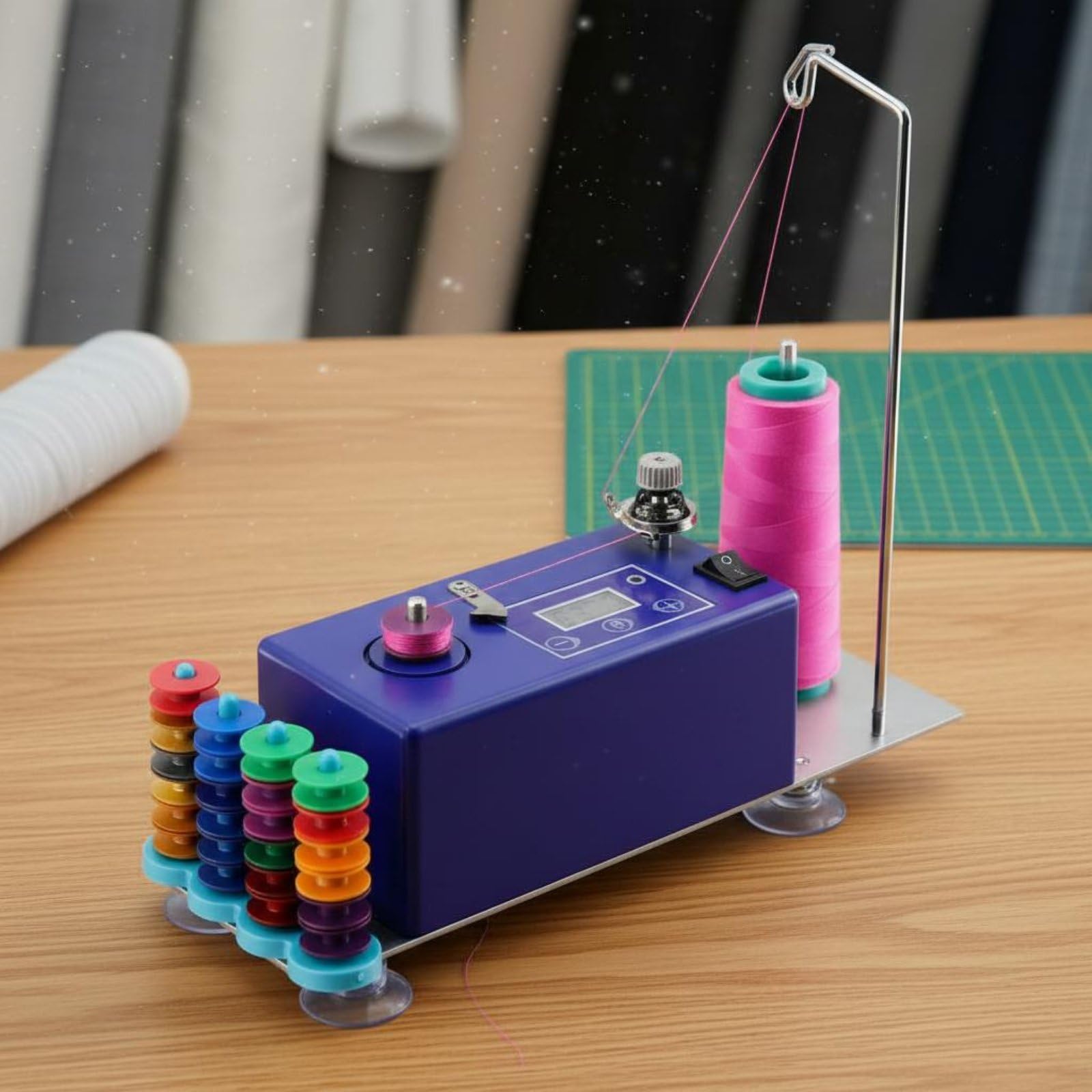 Macchina da Cucire Compatta Avvolgitore Bobina Filo Display Automatico Fermo Spegnimento Funzione Regolazione Adatta per Casa Artigiani Textile Corsi di Cucito Appassionati Sartoria