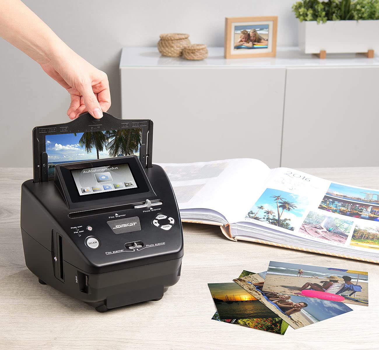 Scanner Autonome 20 Mpx pour Photos, Diapositives et négatifs SD-2000 [Somikon]