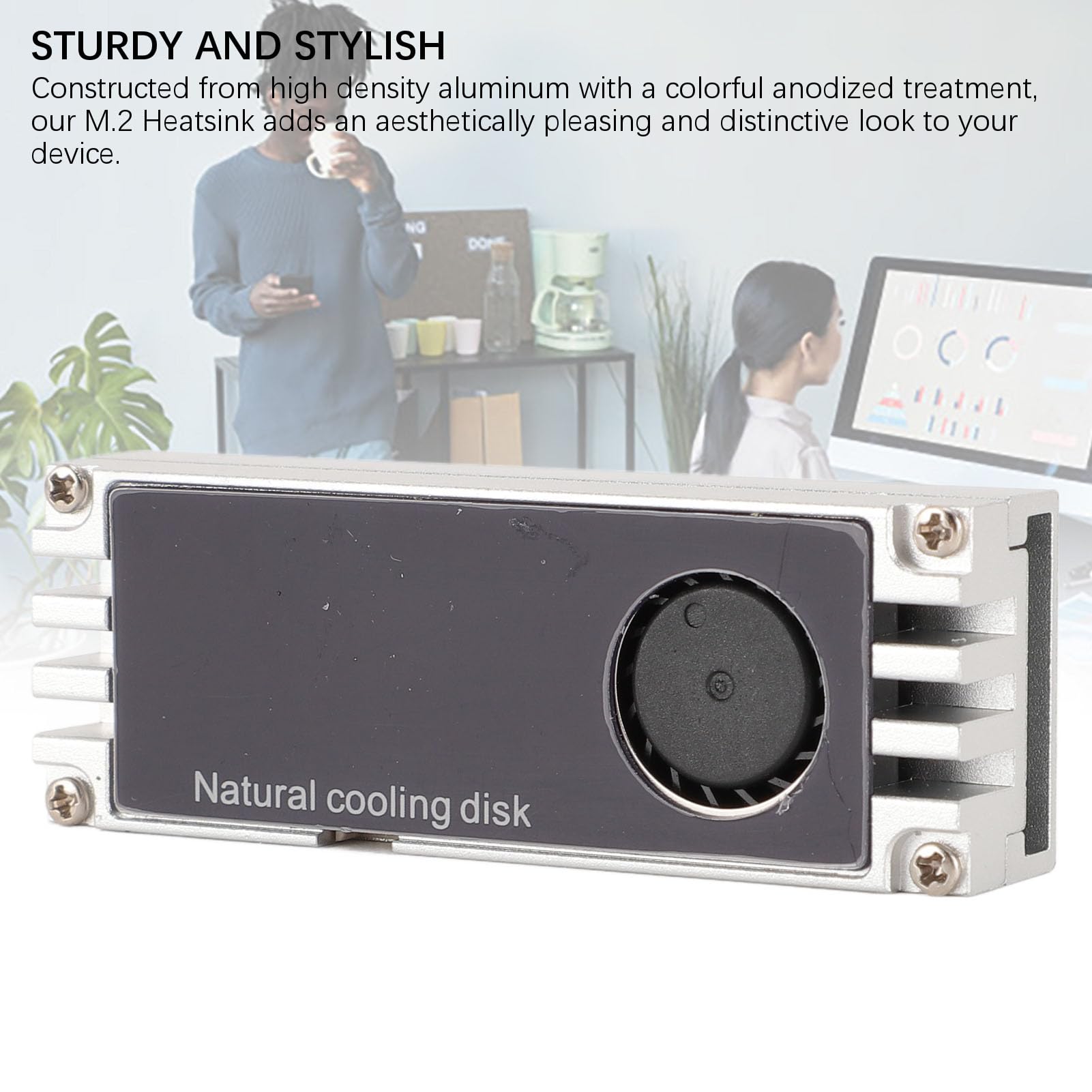 Dissipateur Thermique NVMe M.2 Avec Affichage De La Température, Refroidisseur SSD M.2 NVMe 2280 Avec Deux Coussinets En Silicone Conducteurs Thermiques, Pour Interface M.2 SSD