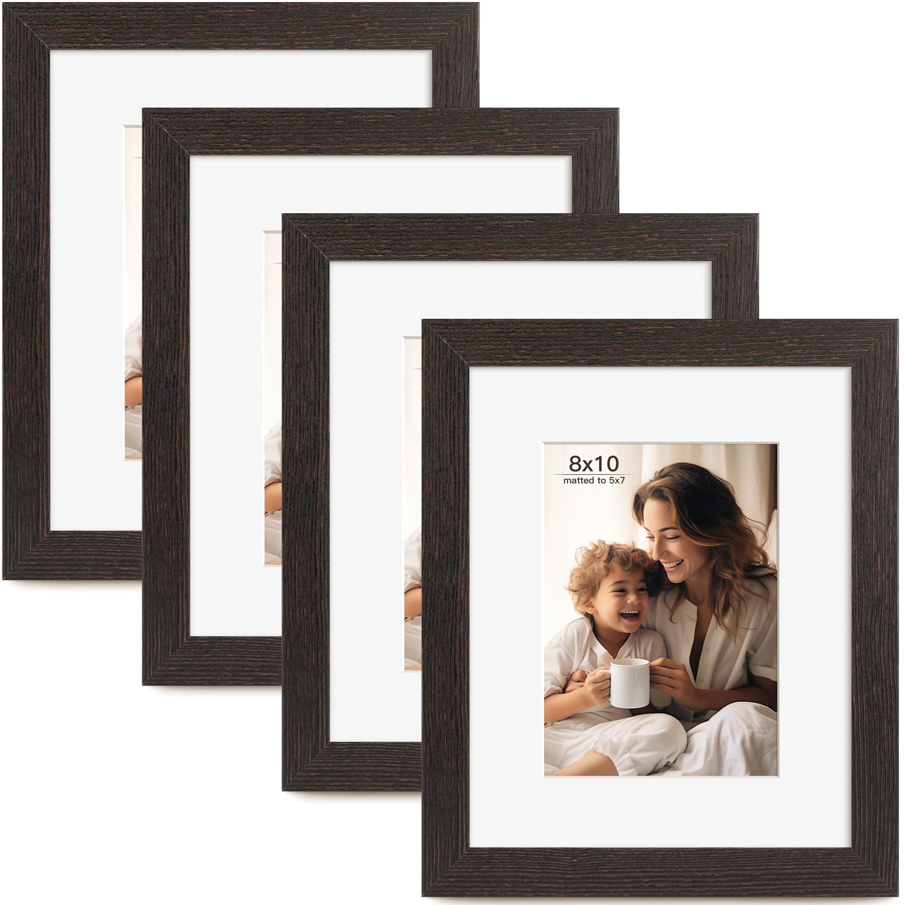 Amazon.com - FinalFind 8x10 Picture Frame with Mat for 5x7, Set of