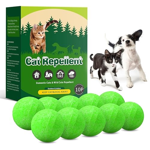 10 Pack Cat Repellent Outdoor, Natural Peppermint Oil Cat Deterrent