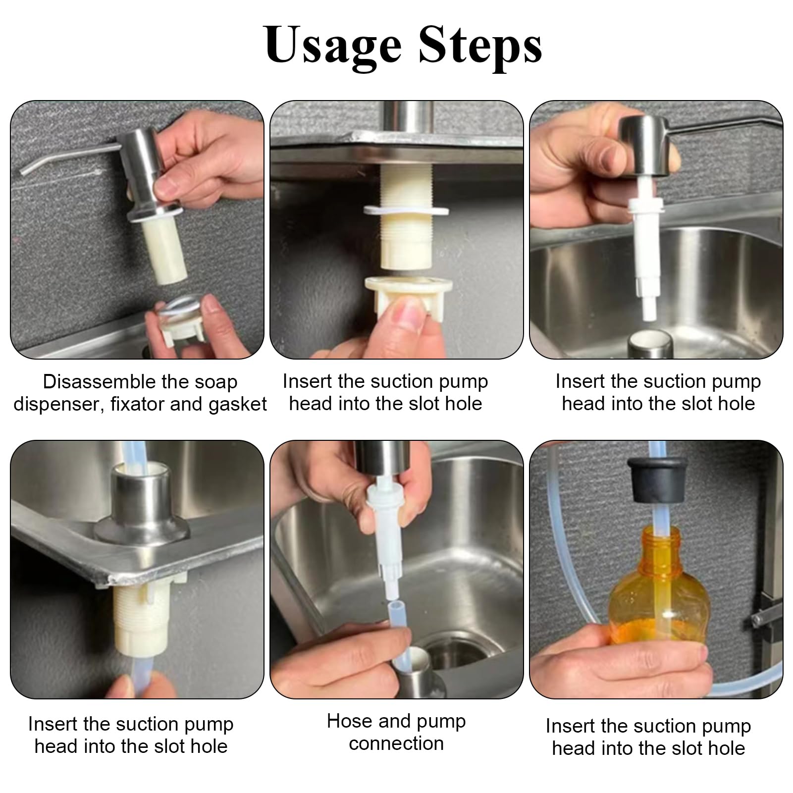 Kitchen Sink Soap Dispenser with 120cm Silicone Tube - Image 4