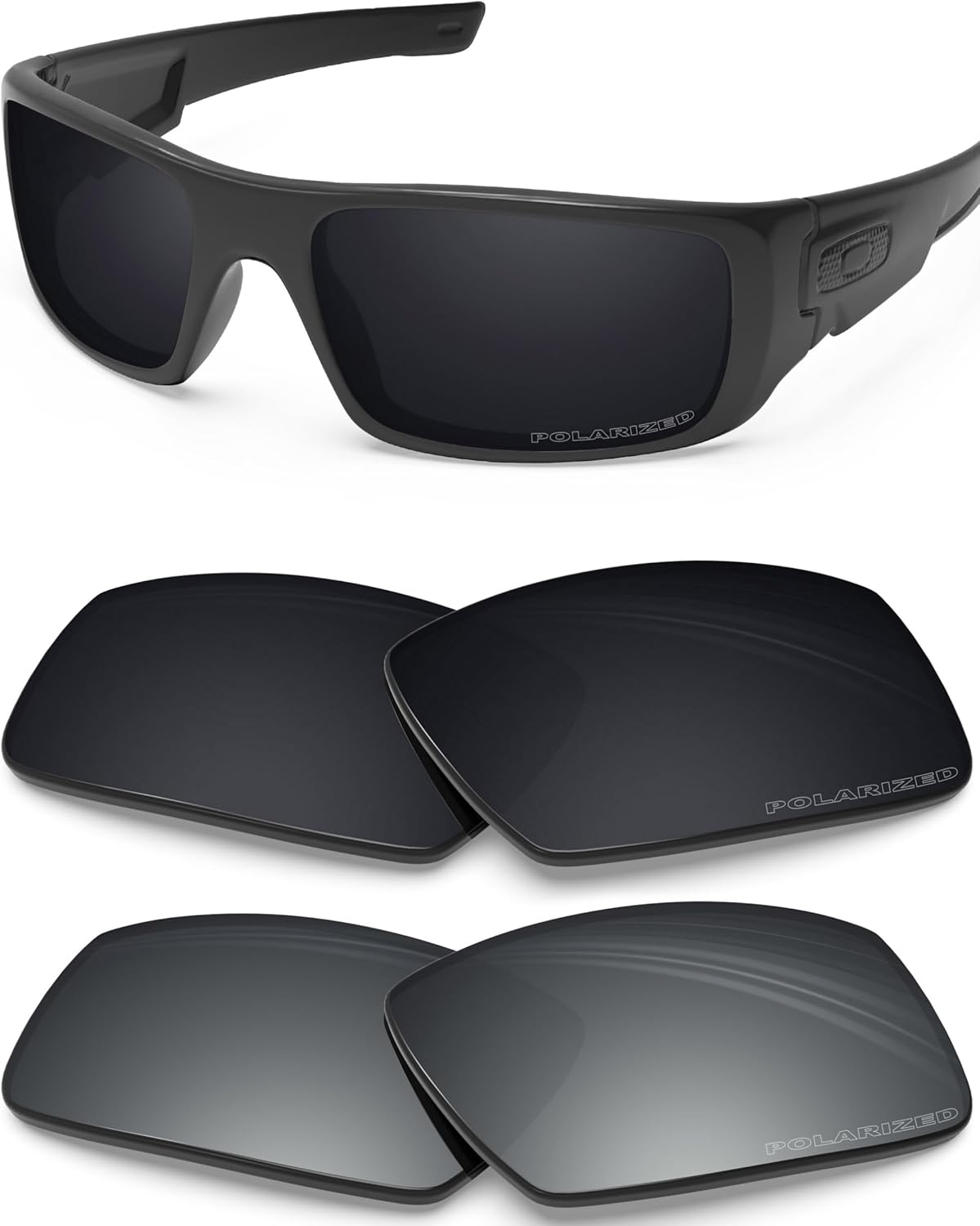 BLAZERBUCK 2 Pairs Polarized Replacement Lenses for Oakley Crankshaft Sunglasses