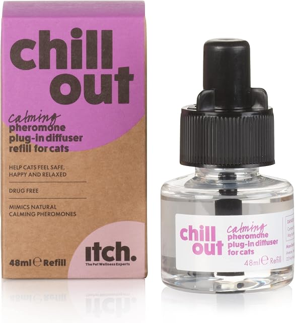 Itch | Chill Out 30-Day Refill | Calming Pheromones Plug In Diffuser Refill | Anxiety and Stress Relief for Cats