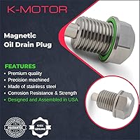 Vista 5 de Perno magnético de drenaje de aceite compatible con HONDA - Compatible con transmisión de motor ACURA - Hecho de acero inoxidable - K-MOTOR
