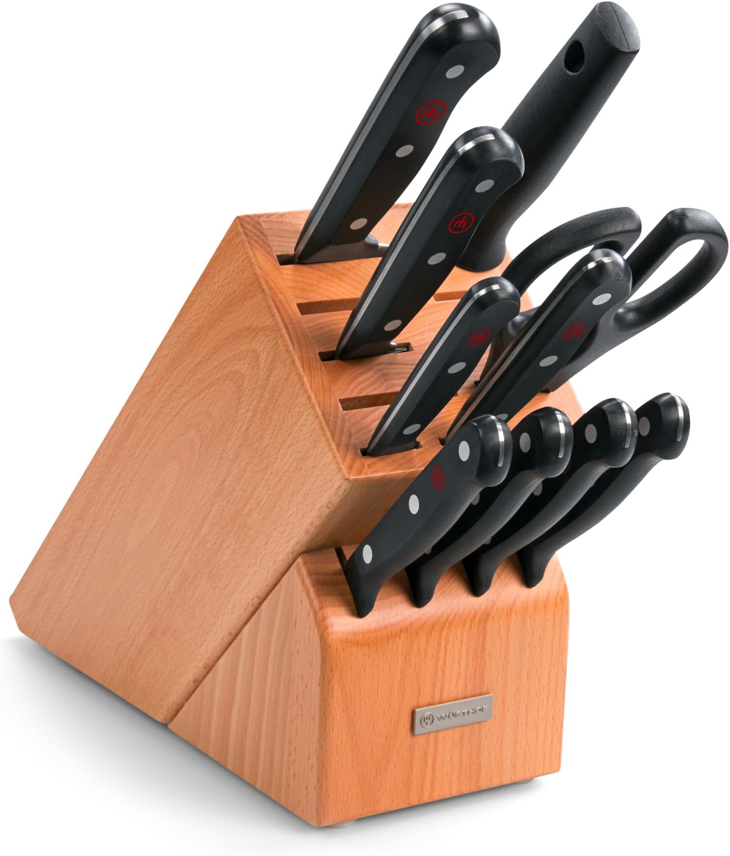 Gourmet 11-Piece Knife Block Set, Beech Wood