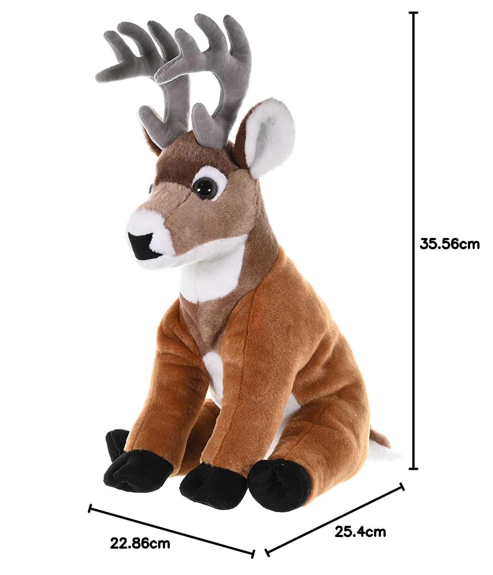 Wild Republic 11654 - Plüschtier Cuddlekins Hirsch, 30 cm