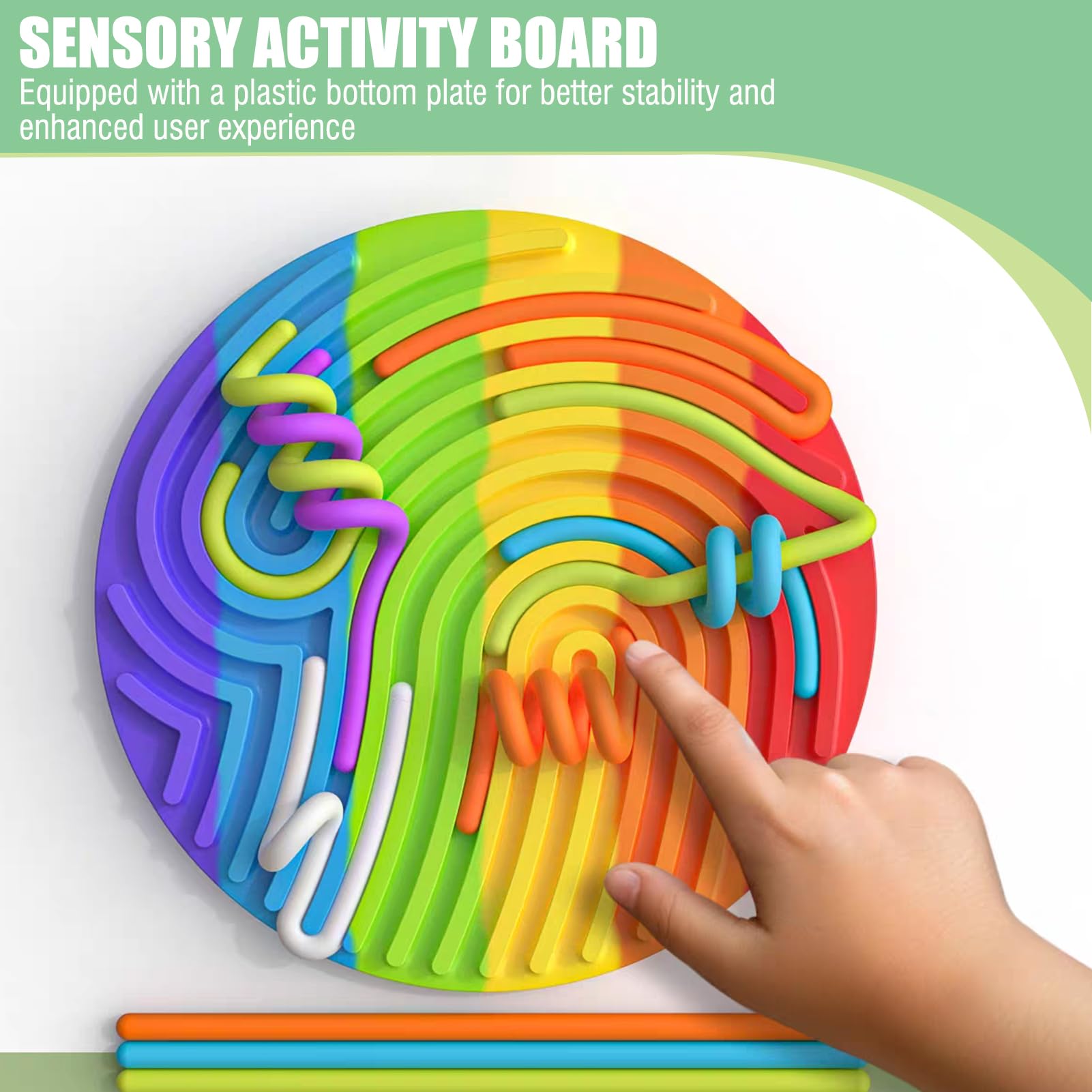 Sensory Activity Board for Stress Relief ,Silicone Fidget Toys for Calming Focus in Kids & Adults with ADHD - Image 3