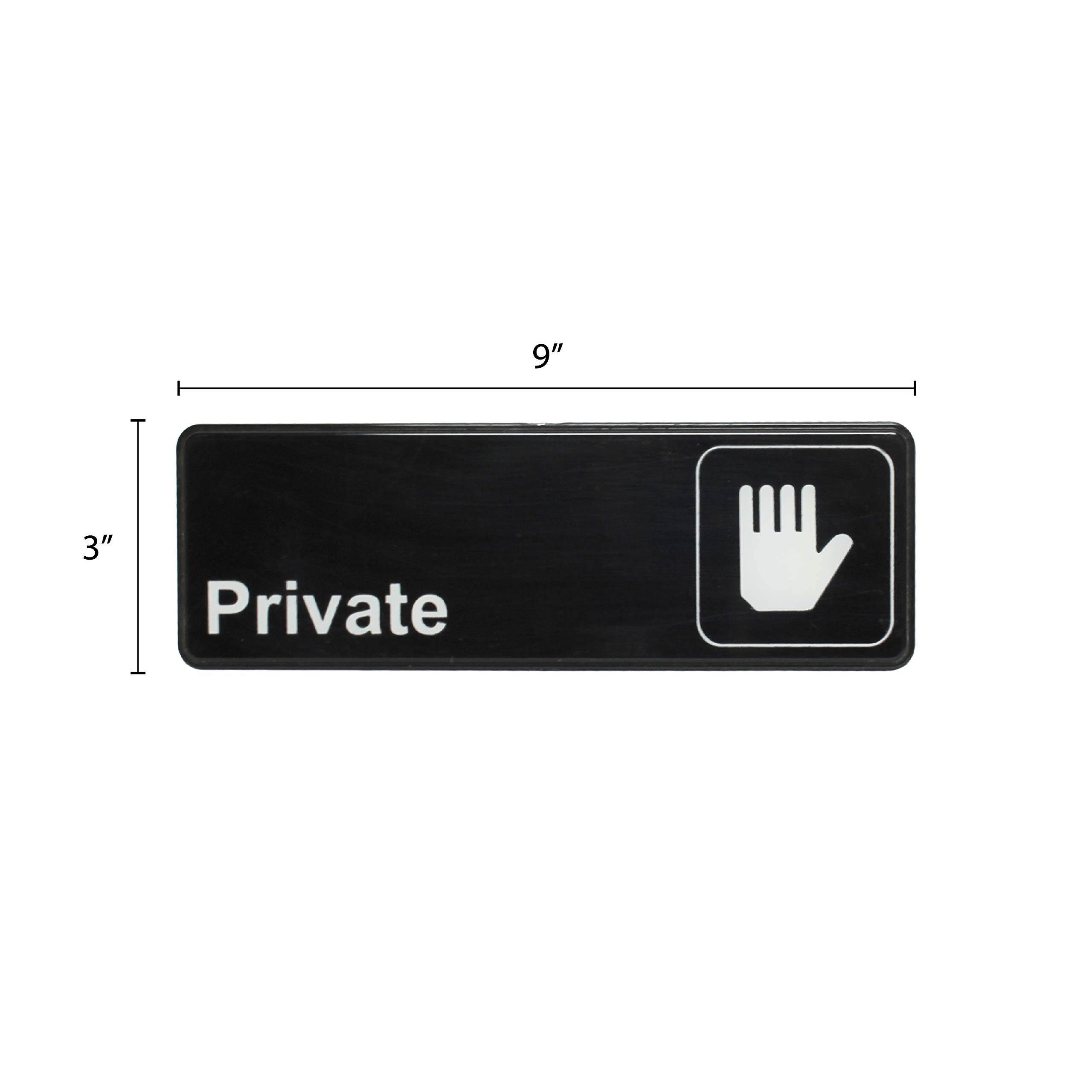 Thunder Group PLIS9303BK Hinweisschild Private mit Symbolen, 22,9 x 7,6 cm