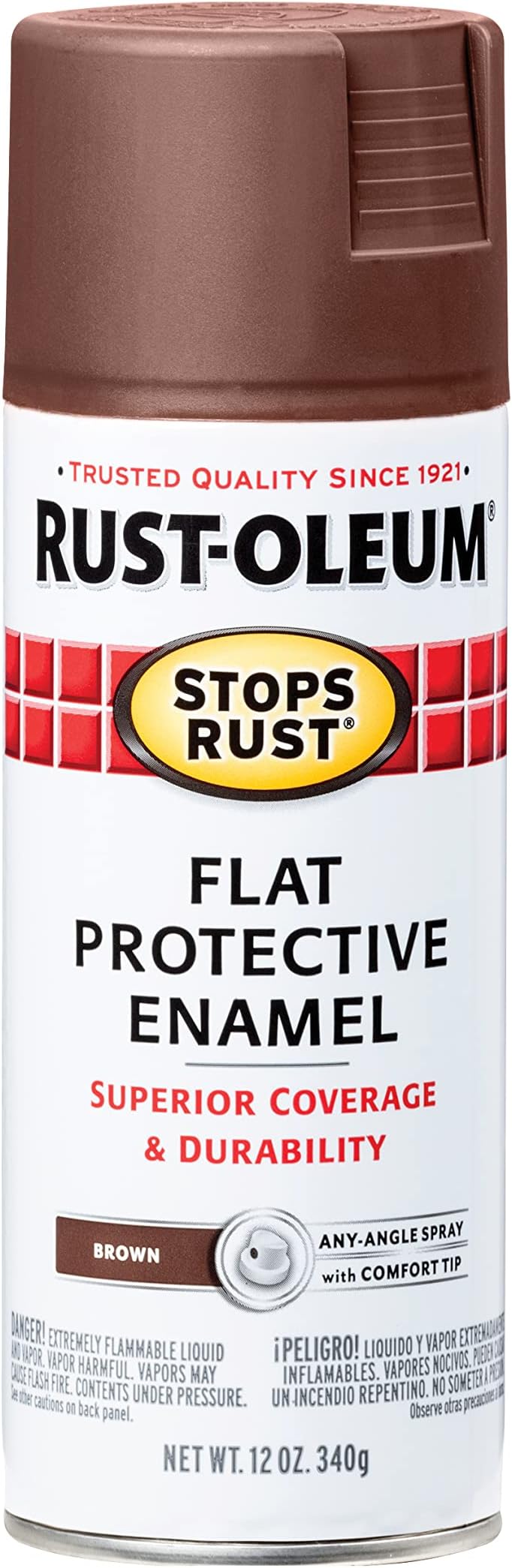 Rust-Oleum Stops Rust Spray Paint, Flat Brown, 12-Ounce by Rust-Oleum