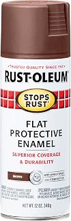 Rust-Oleum 214085 Stops Rust Spray Paint, 12 oz, Flat Brown