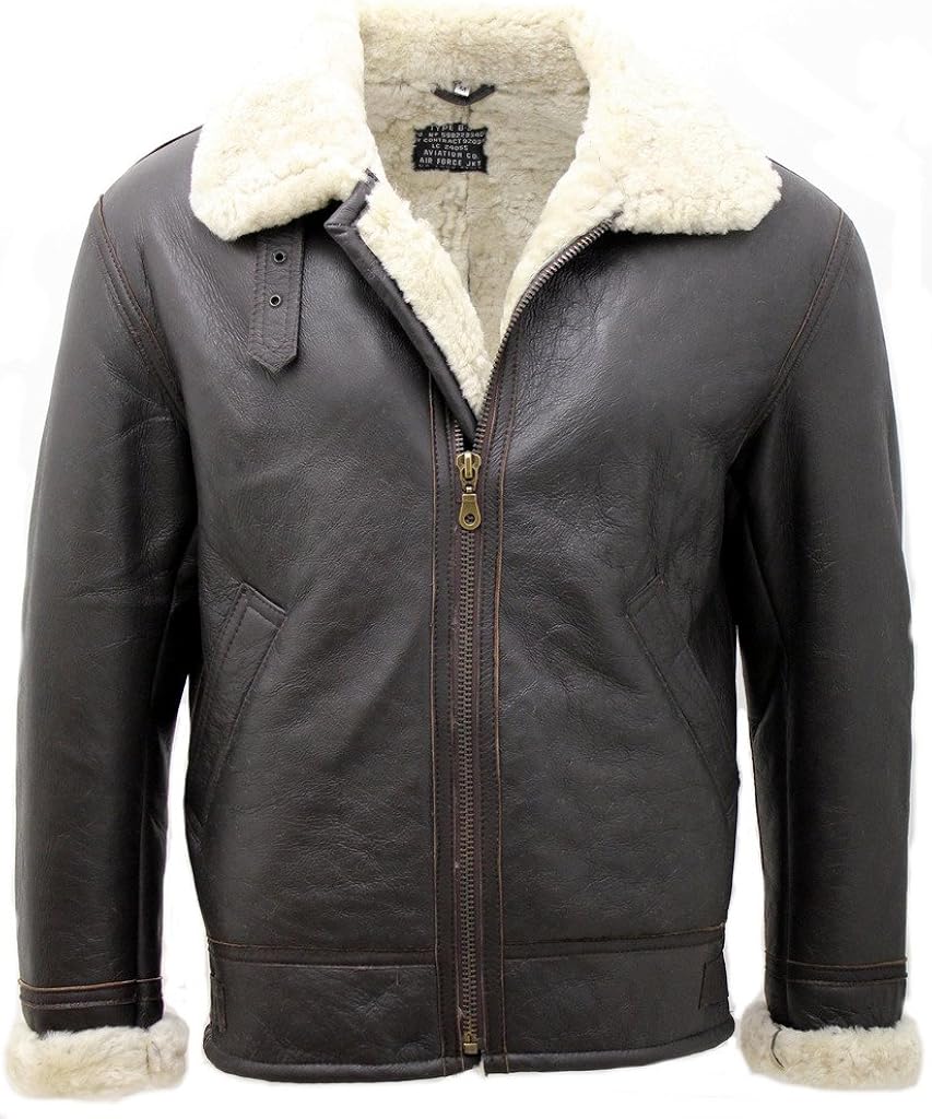 b3 sheepskin bomber leather flight jacket