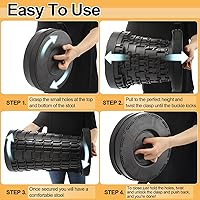 Vista 5 de Taburete plegable, mejorado con 3 toboganes, capacidad de carga de 600 libras, taburete plegable para campamento con bolsa de transporte 3 en 1