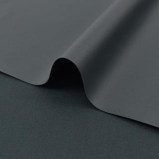 MYmama×有輪 オックス生地 つや消しラミネート加工 無地 綿100% 108cm幅 50cm単位販売 有輪商店 国産 ファブリック 手芸用品 (Rグレー【ダーク】)