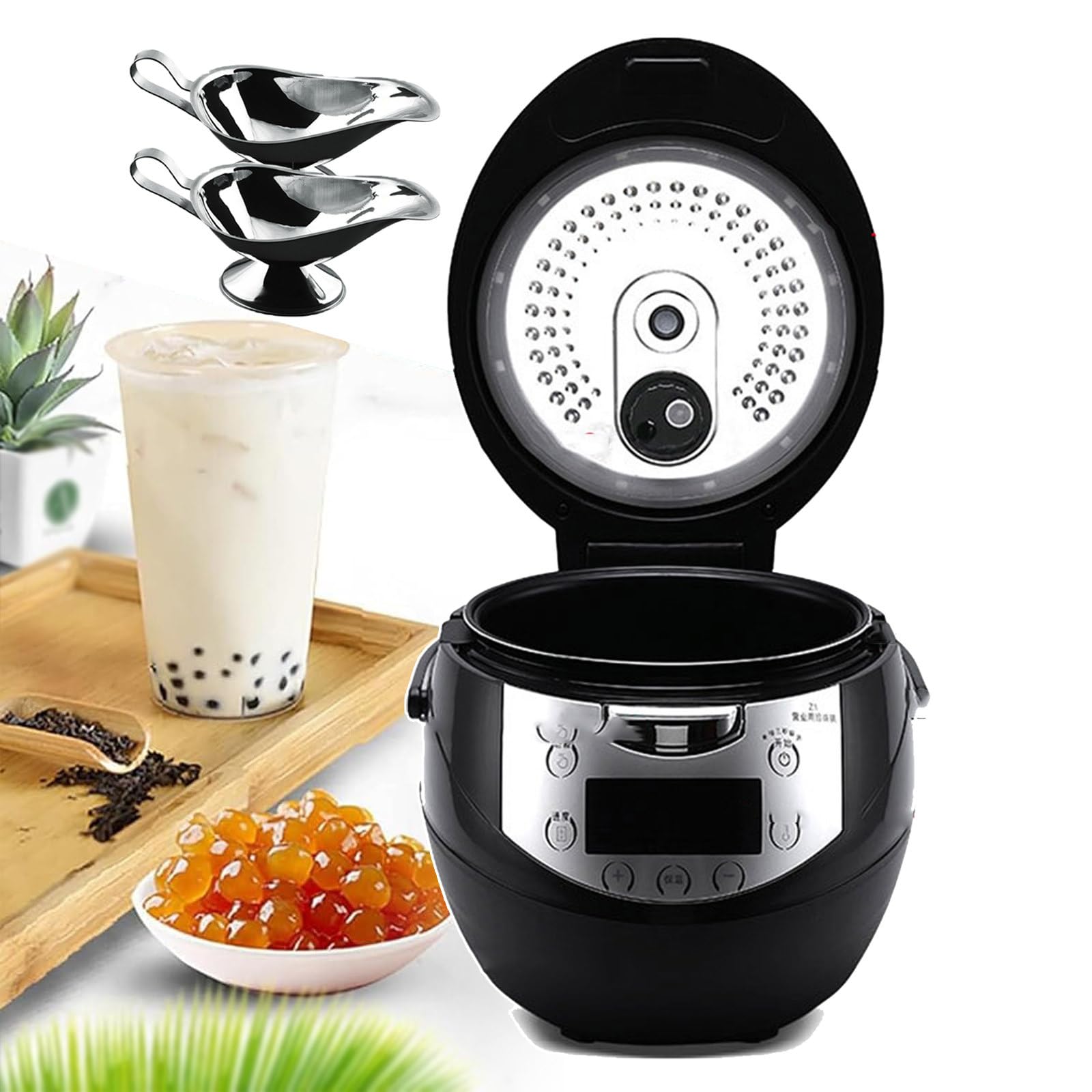 Automatic Pearl Machine 900w Nonstick Pearl Jar With Touch Screen For Milk Tea Shops And Restaurants Electric Slow