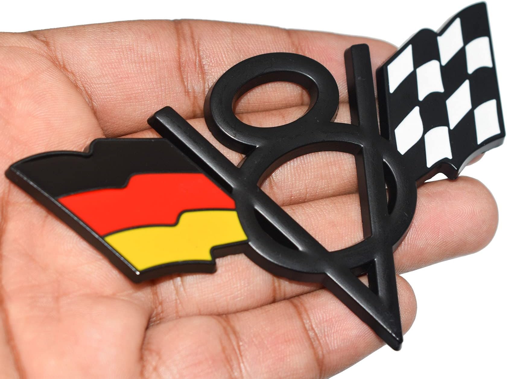 Incognito German V8 Racing Emblem Sticker for All Cars, Metal