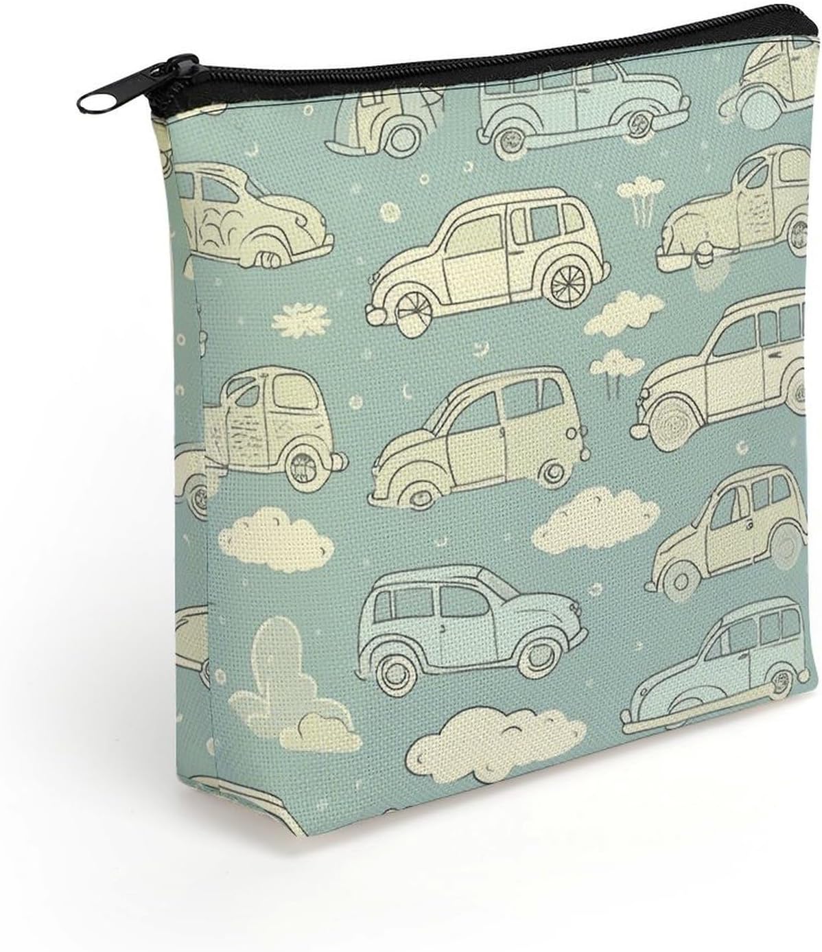 Car Pattern Blue Makeup Storage Bag Cosmetic Bag