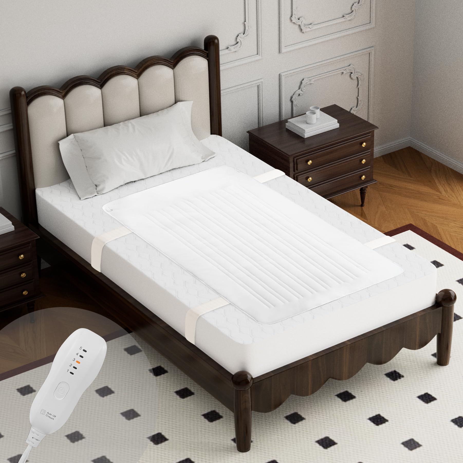 GOTCOZY Couverture Chauffante 150x80cm - Plaid Chauffant Électrique avec 5 Niveaux de Chauffage et Une minuterie d'arrêt Automatique de 10 Heures & Protection Contre la Surchauffe Lavable en Machine
