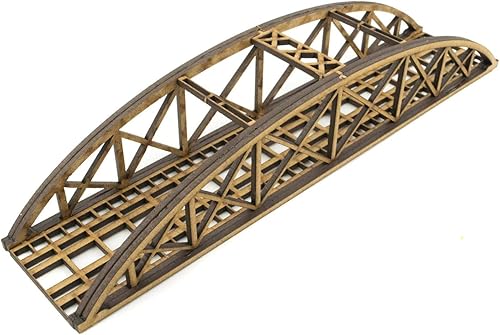 Miniatura 3 de War World Scenics - Puente de cuerda de arco de MDF de calibre N de una sola vía, 7.874 in (elige color) - Escala de modelado ferroviario Modelo