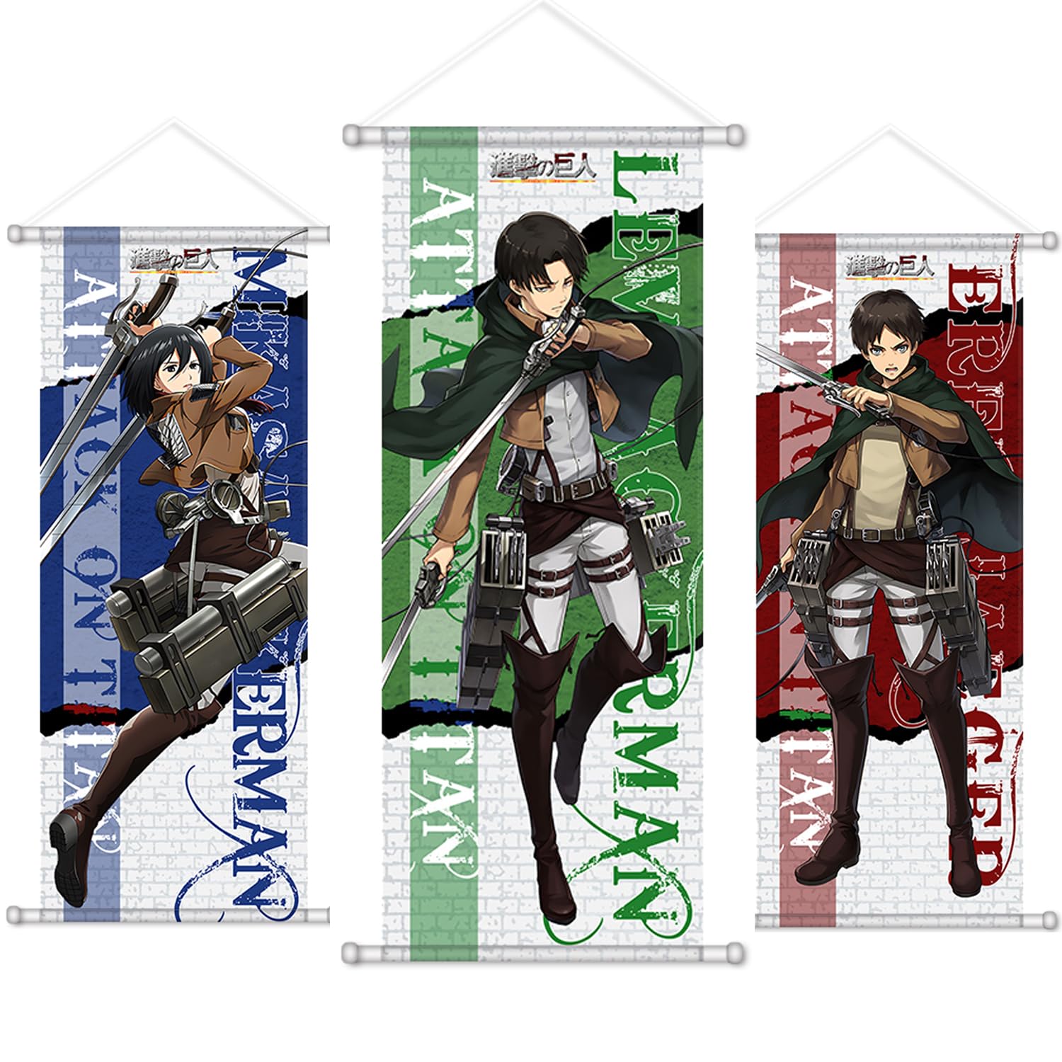 進撃の巨人 エレン リヴァイ ミカサ などのグッズを200点以上 Amazon.co.jp: 進撃の巨人 エレン リヴァイ ミカサ タペストリー