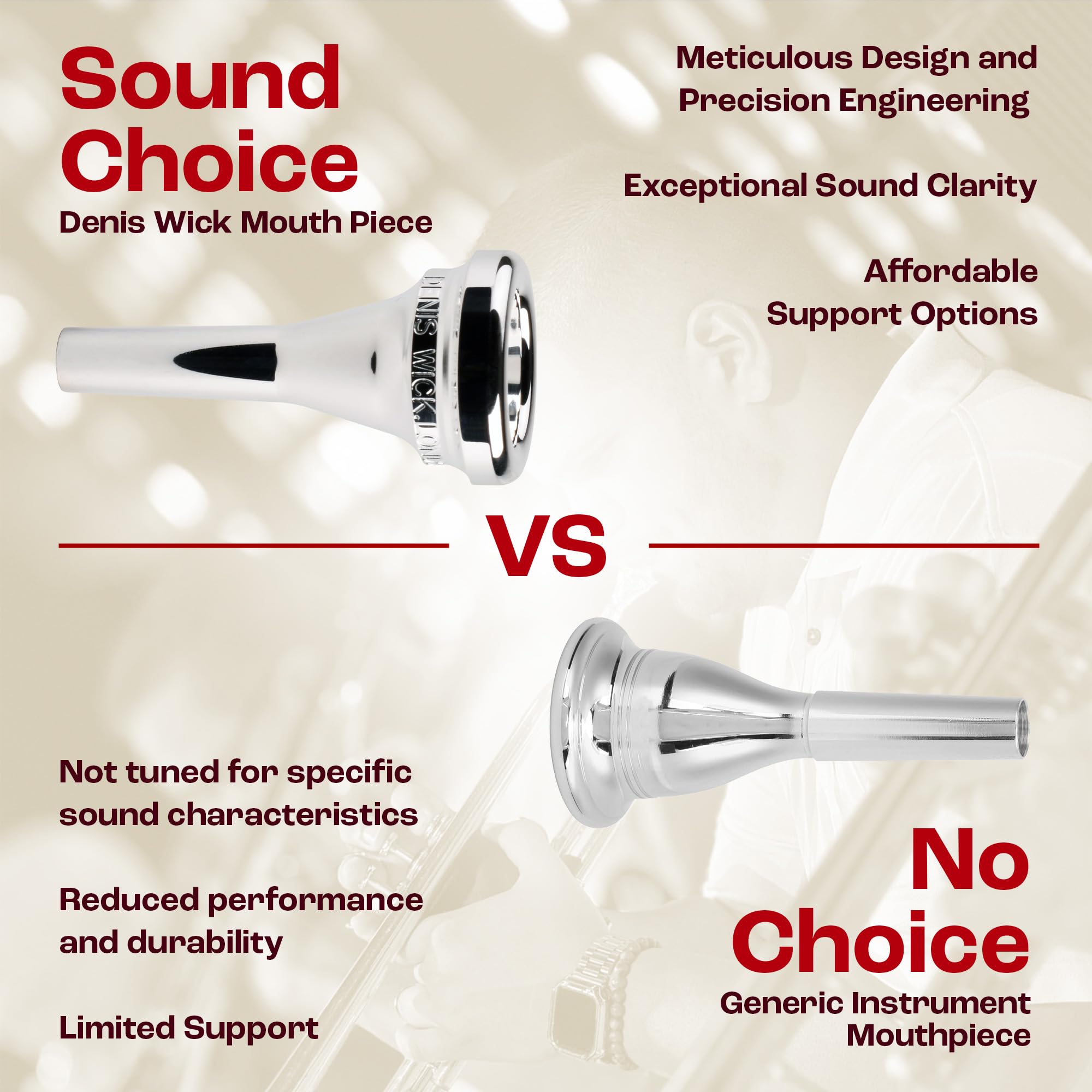 Amazon.com: Denis Wick Steven Mead Baritone Mouthpiece Silver
