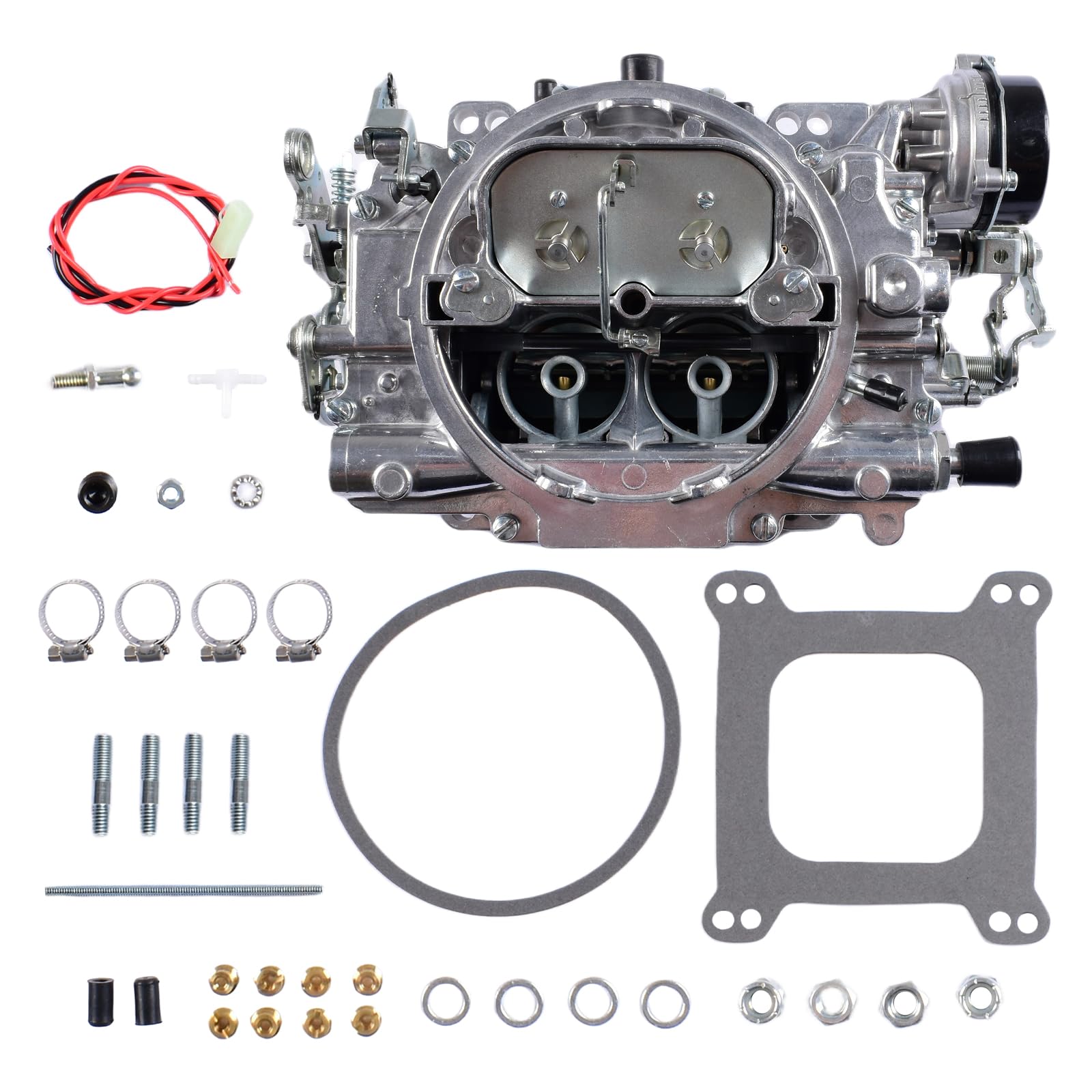 SUSUCAR 1406 Carburetor Carb Kit for Performer 600 CFM AFB-Style 4 Barrel Square Bore, Fit for Silverado Corvette Mustang GMC Pickup Truck with Electric Choke