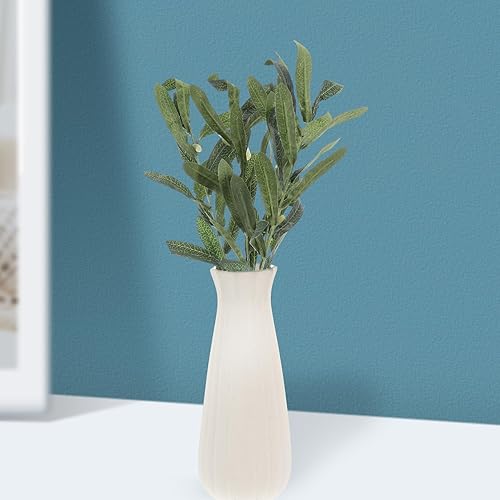 Miniatura 5 de BESPORTBLE 1 rama de olivo artificial, decoración de hojas de olivo de simulación, planta falsa, olivos artificiales para interiores, ramas de olivo