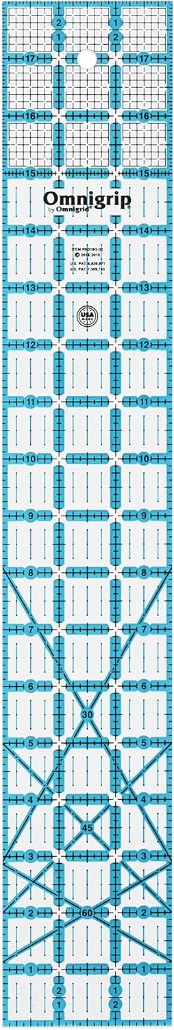 Omnigrid Folding Kit Mt/Cut/Rlr, Large, Blue