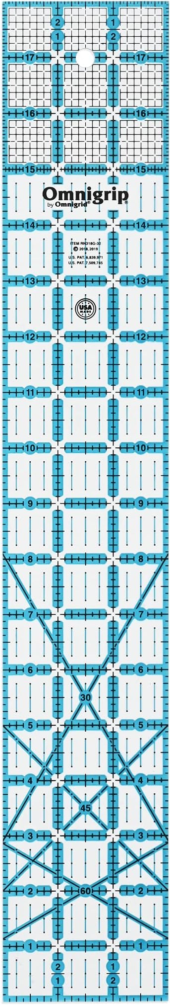 Omnigrid Folding Kit Mt/Cut/Rlr, Large, Blue