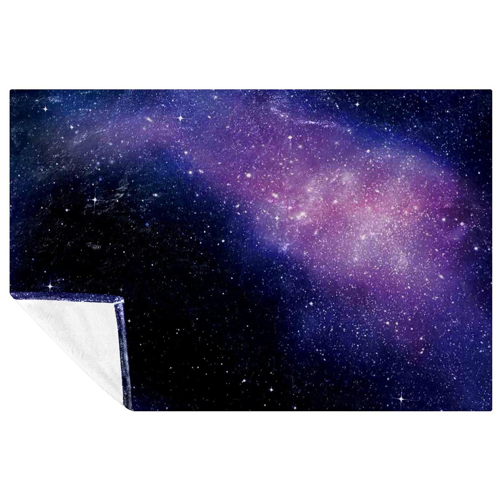 Couverture chaude à motif nébuleuse 150x100 cm au toucher ultra doux