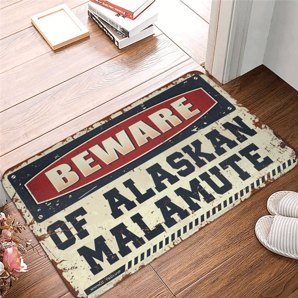 Felpudo exterior de 40 x 60 cm con divertido diseño de Alaska Malamute