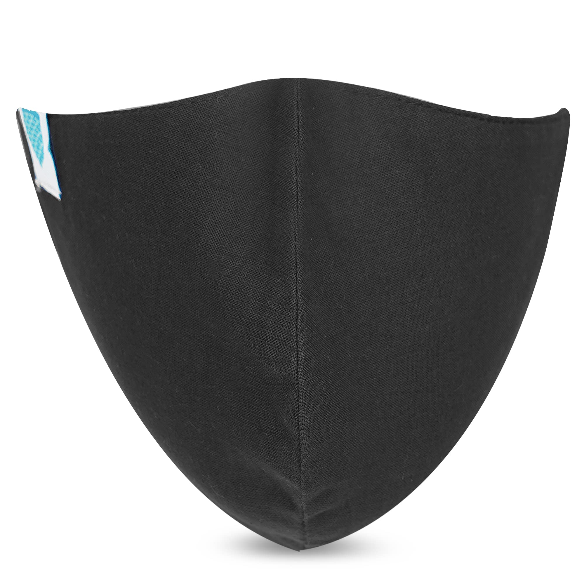 Cotton Unisex Anti-microbial Anti-bacterial Reusable Face Mask Pack of 5 - Black-image-26