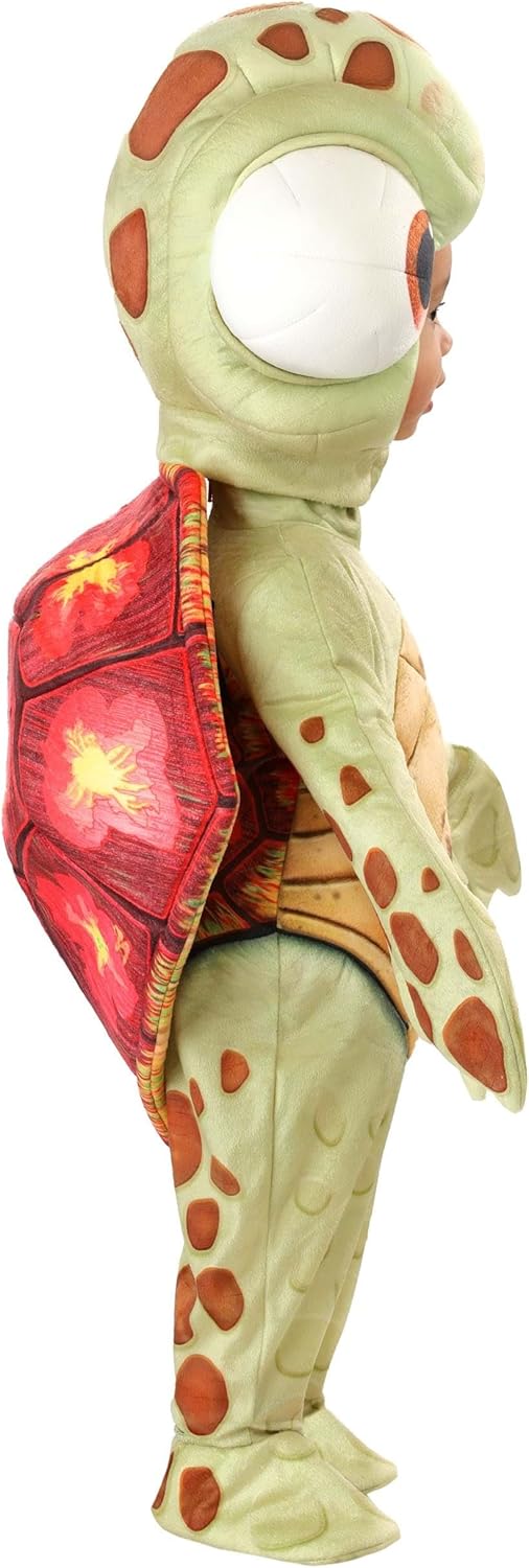 Squirt Costume For Babies | Officially Licensed Finding Nemo Sea Turtle Jumpsuit With Headpiece, Shell, Booties