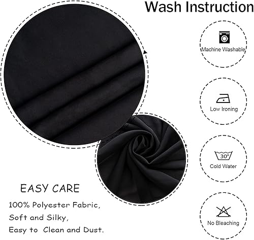 Miniatura 5 de AMZLOKAE Cortinas de arco de boda, 2 paneles, 18 pies, tela de gasa negra para decoración de arco de boda y recepción