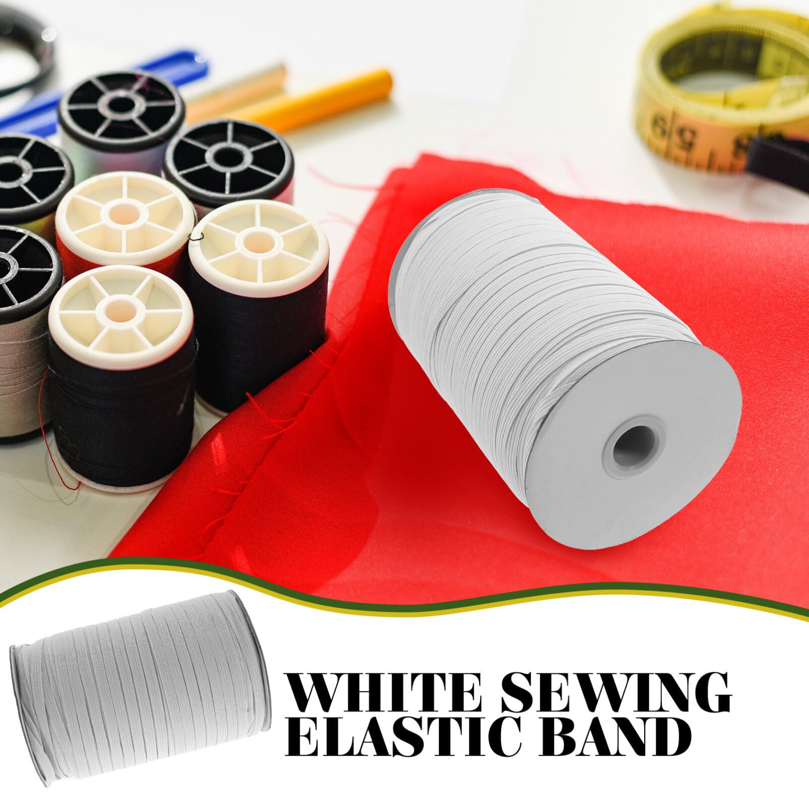 EXCEART Nastro Elastico per Cucire Corda Elastica Larga Fascia Elastica Resiliente per Progetti di Cucito e Artigianato