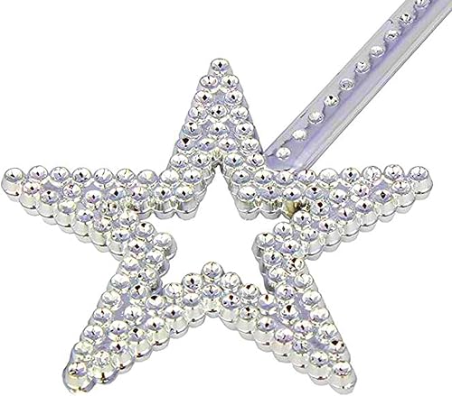 Miniatura 8 de MYUBWTF 3 varitas plateadas de 13 pulgadas con forma de elfo, varita mágica de estrella de ángel, chapado de princesa de hadas, palo de estrellas