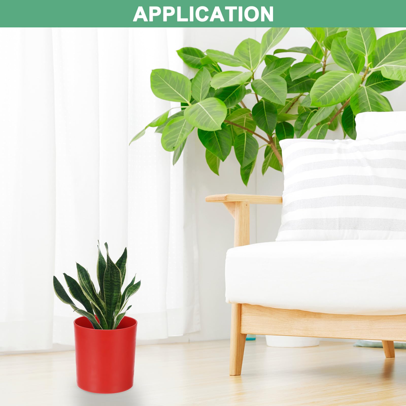 M METERXITY 2-Pack Plastic Plant Pots - Image 4
