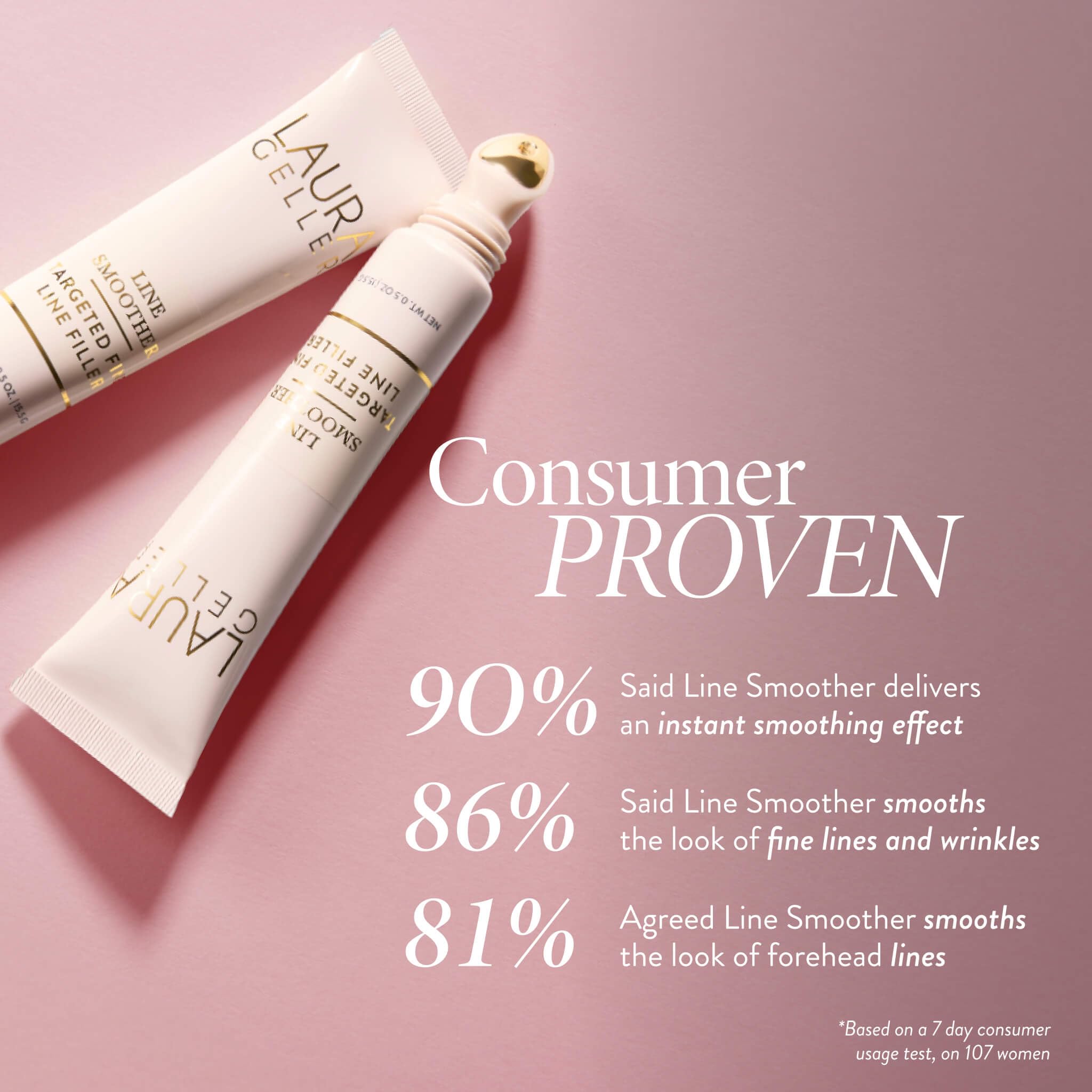 LAURA GELLER Line Smoother Mirated Fine Line Filler | Primer istantaneo per rughe e pori, leggermente colorato, con vitamina C e niacinamide per pelli mature