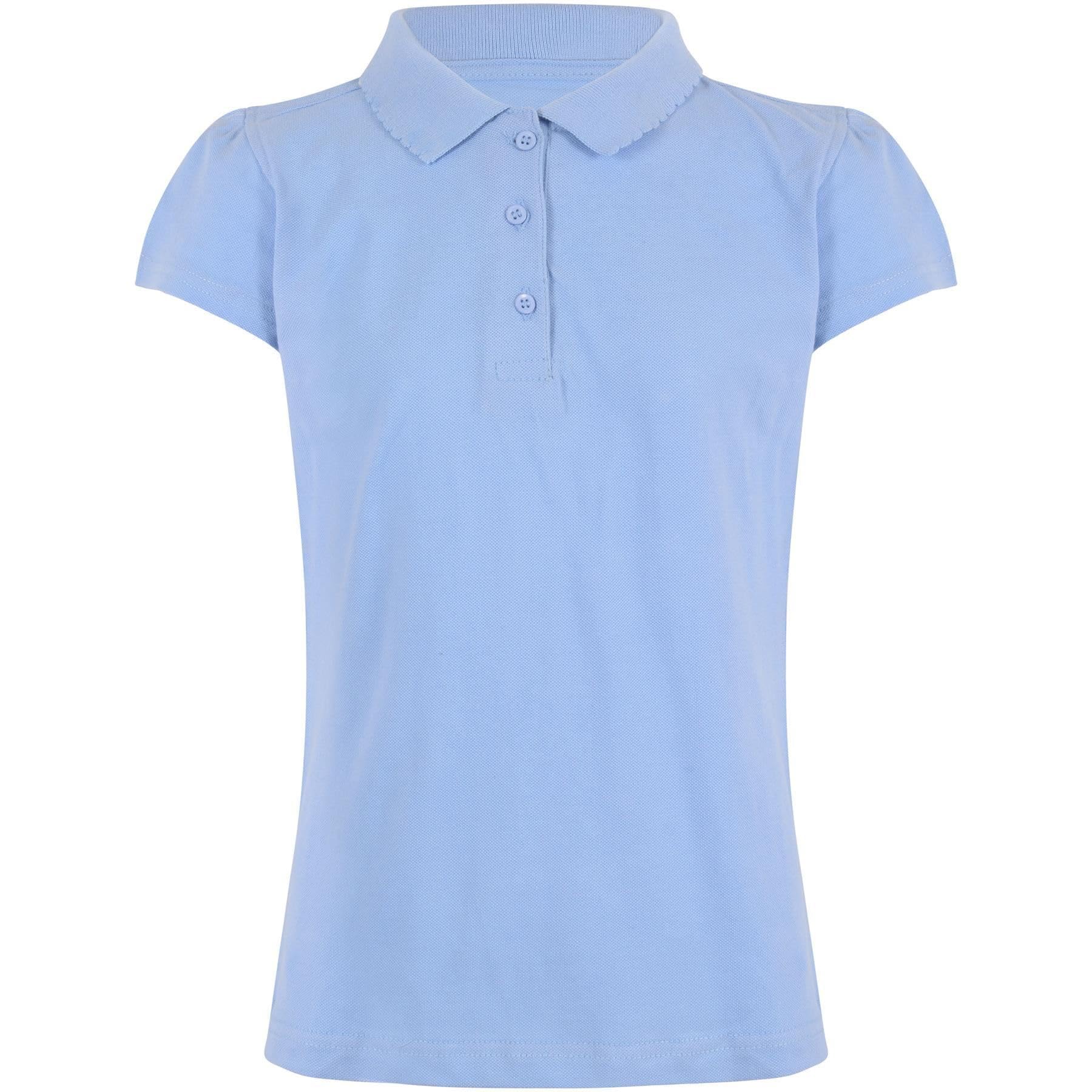 A2z 4 Kids Girls Sky Blue Plain - Polo Shirt 9-10