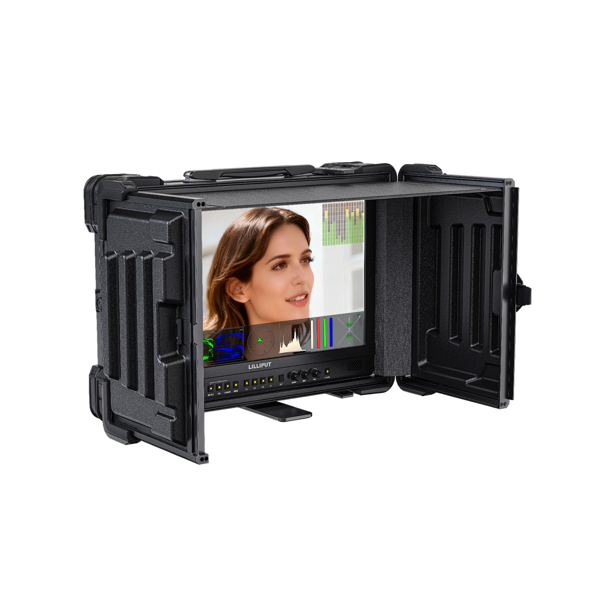 LILLIPUT UQ19 18.4” 8K 12G-SDI HDMI 2.1 High Brightness Production Monitor 1000 Nits with V/Gold Mount/NDI/Carry Case Options-Please See Variations (UQ19-ABBP-CC-NDI Gold Mount + Carry Case + NDI)