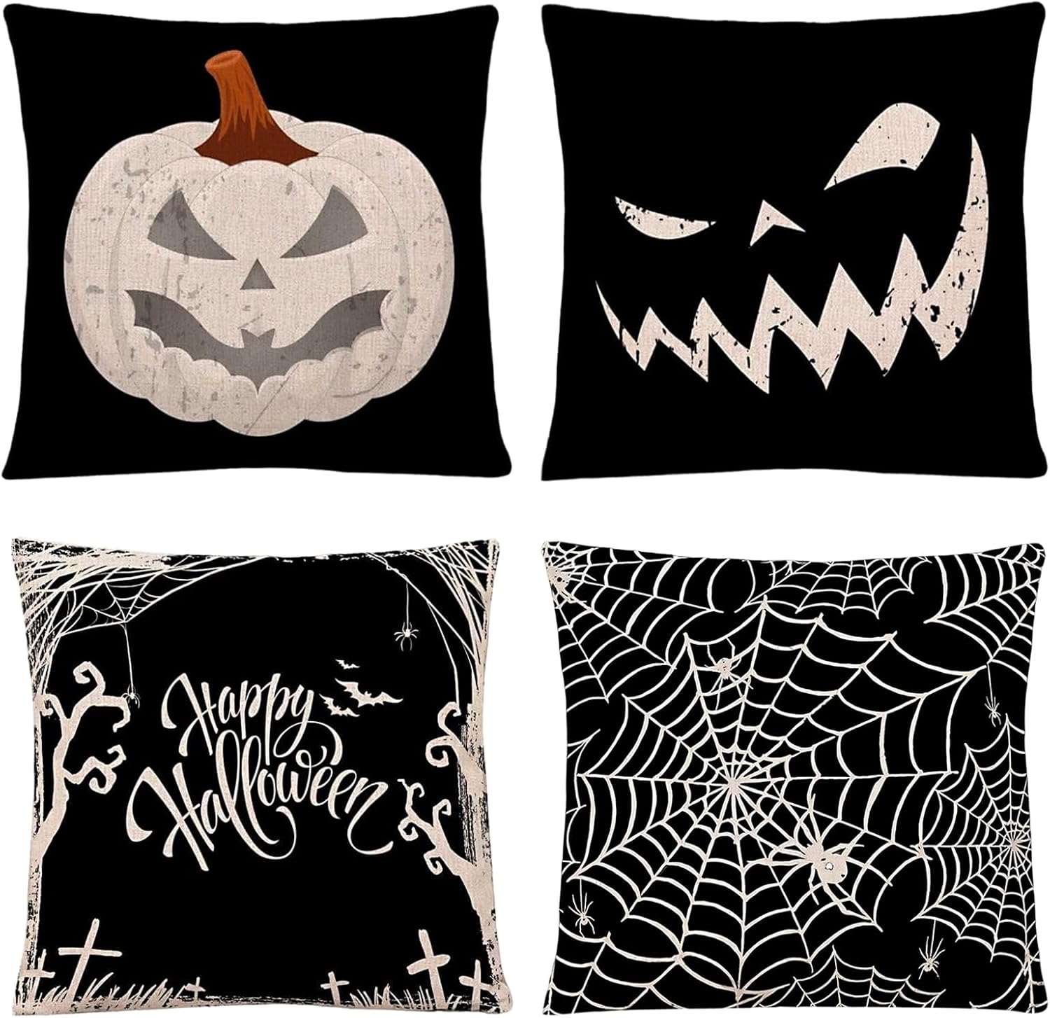 Halloween párnahuzat szett 4 darabos